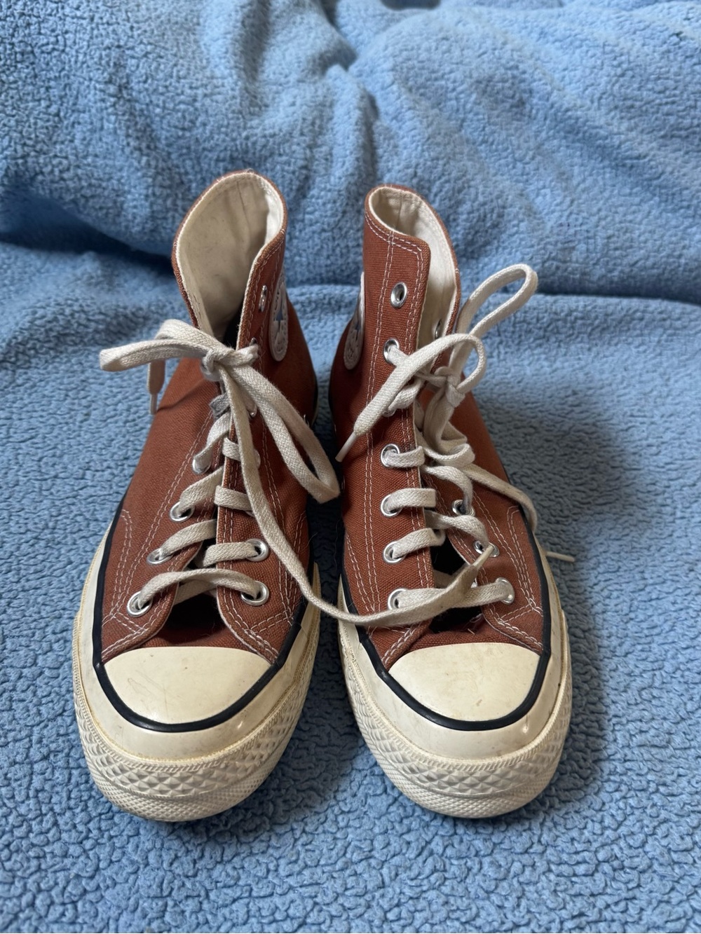Converse High-Top Canvas Sneakers - Rust Brown
